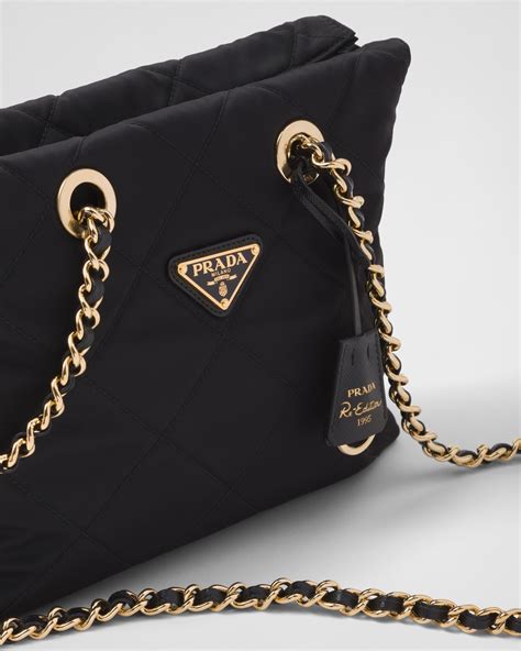 prada metal ribbon shoulder bag|prada re nylon tote bag.